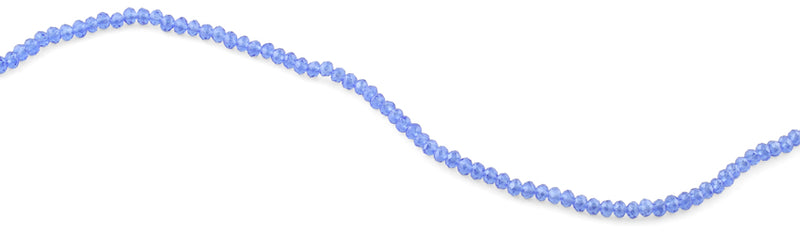 4mm Blue Faceted Rondelle Crystal Beads