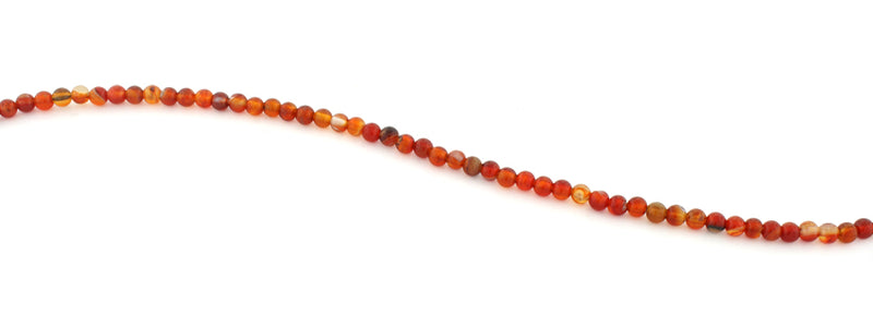 4mm Carnelian Round Gem Stone Beads