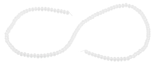 4mm Clear Faceted Rondelle Crystal Beads