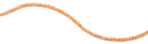 4mm Clear Orange Faceted Rondelle Crystal Beads