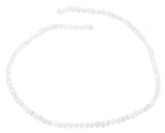 4mm Clear Twist Round Faceted Crystal Beads