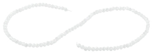 4mm Clear Twist Round Faceted Crystal Beads