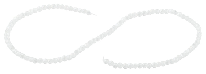 4mm Clear Twist Round Faceted Crystal Beads