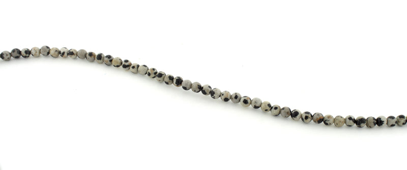 4mm Dalmatian Jasper Round Gem Stone Beads