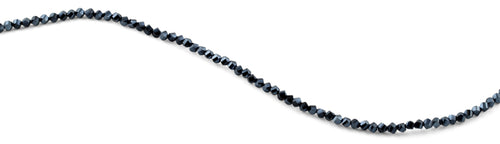 4mm Dark Blue Twist Round Faceted Crystal Beads