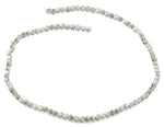 4mm Dark Grey Twist Round Faceted Crystal Beads