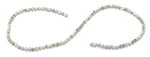 4mm Dark Grey Twist Round Faceted Crystal Beads
