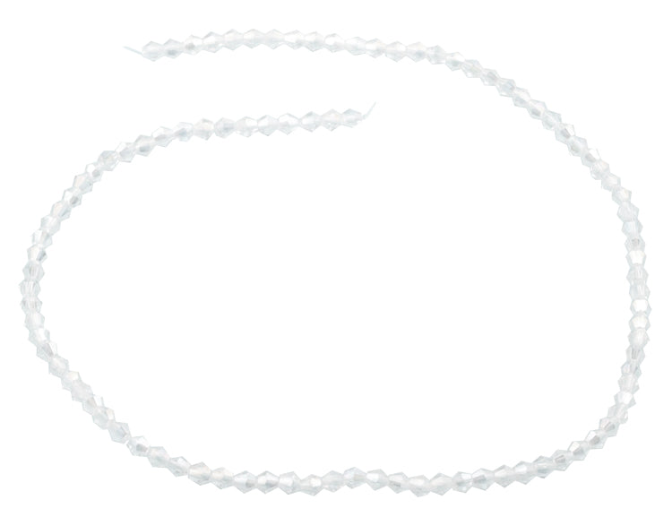 4mm Faceted Bicone Clear Crystal Beads
