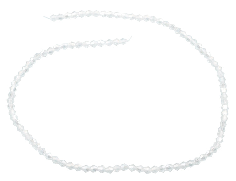 4mm Faceted Bicone Clear Crystal Beads