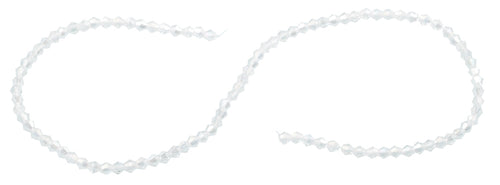 4mm Faceted Bicone Clear Crystal Beads