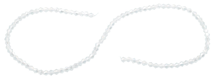 4mm Faceted Bicone Clear Crystal Beads