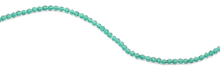 4mm Faceted Bicone Emerald Crystal Beads
