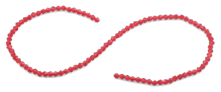 4mm Faceted Bicone Garnet Crystal Beads