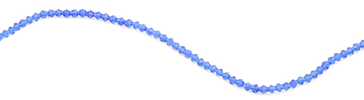 4mm Faceted Bicone Sapphire Crystal Beads