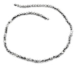 4mm Faceted Bicone Silver Crystal Beads