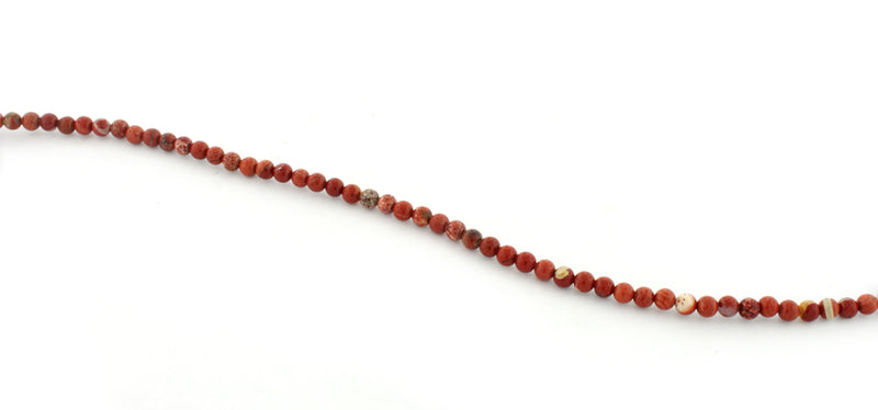 4mm Flake Red Jasper Round Gem Stone Beads