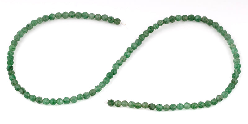 4mm Green Aventurine Faceted Gem Stone Beads