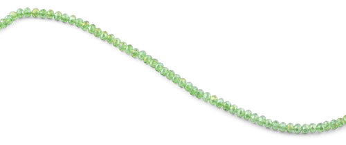 4mm Green Faceted Rondelle Crystal Beads