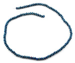 4mm Metallic Turquoise Faceted Rondelle Crystal Beads