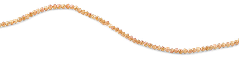4mm Orange Twist Round Faceted Crystal Beads
