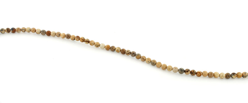 4mm Picture Jasper Round Gem Stone Beads
