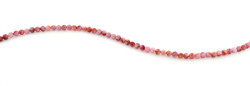 4mm Pink Matrix Jasper Round Gem Stone Beads