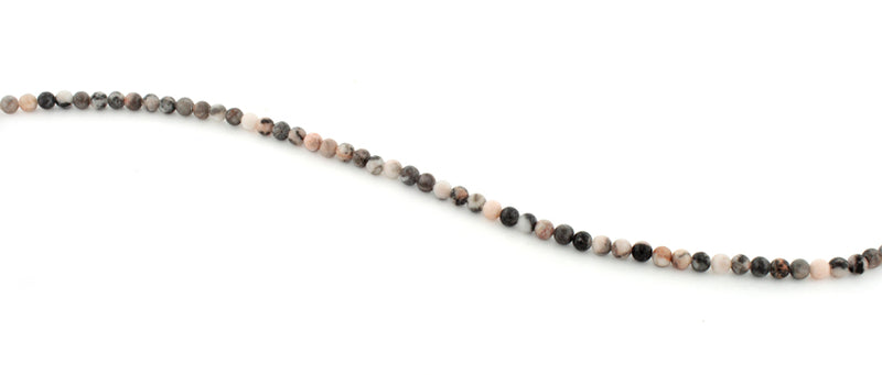 4mm Pink Zebra Jasper Round Gem Stone Beads