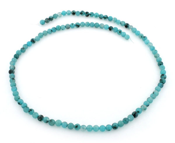 4mm Plain Round Aqua Quartz Gem Stone Beads