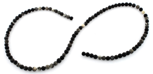 4mm Plain Round Bull Eye Jasper Gem Stone Beads