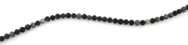 4mm Plain Round Bull Eye Jasper Gem Stone Beads