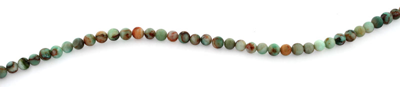 4mm Plain Round Green Turquoise Gem Stone Beads