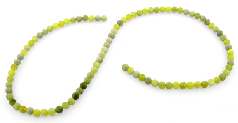 4mm Plain Round Harmony Serpentine Gem Stone Beads