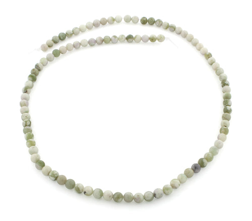 4mm Plain Round Peace Jasper Gem Stone Beads