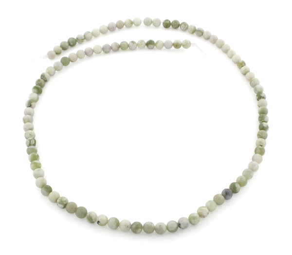 4mm Plain Round Peace Jasper Gem Stone Beads