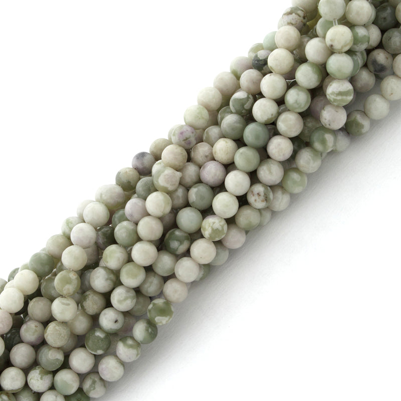 4mm Plain Round Peace Jasper Gem Stone Beads