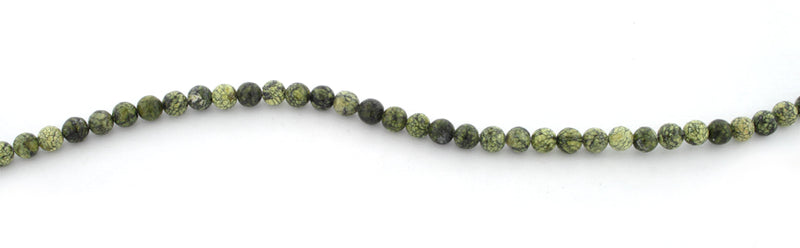 4mm Plain Round Russian Serpentine Gem Stone Beads