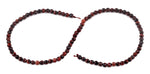 4mm Red Tiger Eye Faceted Gem Stone Beads