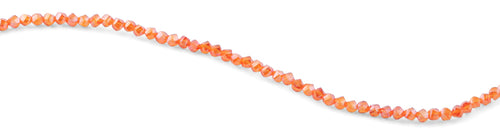 4mm Red Twist Round Faceted Crystal Beads