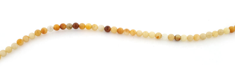 4mm Round Golden Jasper Gem Stone Beads