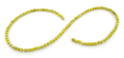 4mm Round Pineapple Jasper Gem Stone Beads