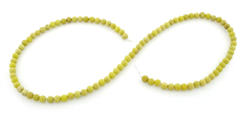 4mm Round Pineapple Jasper Gem Stone Beads