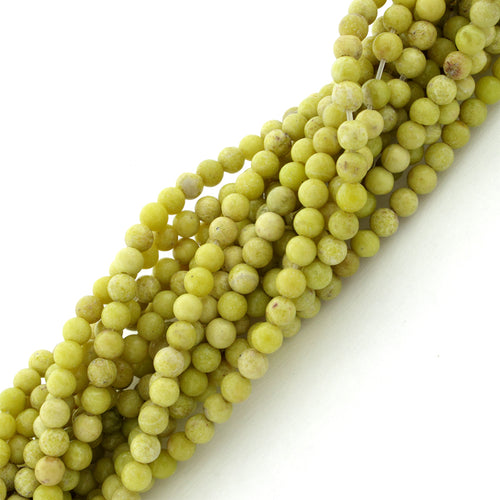 4mm Round Pineapple Jasper Gem Stone Beads