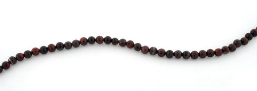 4mm Round Red Tiger Eye Gem Stone Beads
