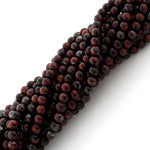 4mm Round Red Tiger Eye Gem Stone Beads