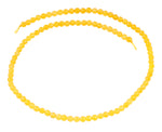 4mm Yellow Agate Faceted Gem Stone Beads