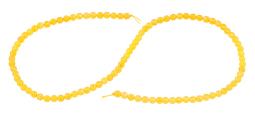 4mm Yellow Agate Faceted Gem Stone Beads