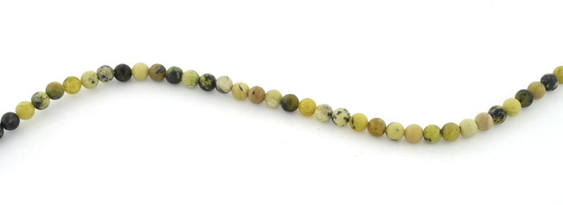 4mm Yellow Turquoise Gem Stone Beads