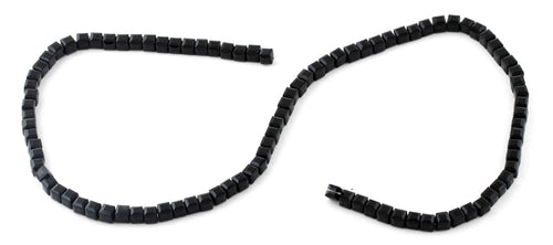 4x4mm Black Square Faceted Crystal Beads