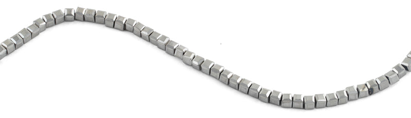 4x4mm Metallic Square Faceted Crystal Beads