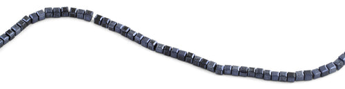 4x4mm Navy Blue Square Faceted Crystal Beads